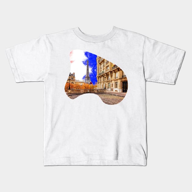 Eiffel Tower Top In Paris France Kids T-Shirt by Mrvan24HStore